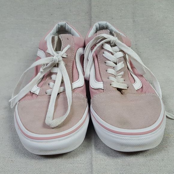 Vans Off The Wall Sneakers Womens 7 Pink Suede Canvas 500714 Lace Up Shoes - Picture 2 of 9